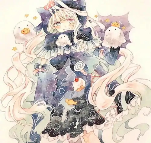 马克笔插画太太笔下的动漫女孩都好可爱日系二次元画风