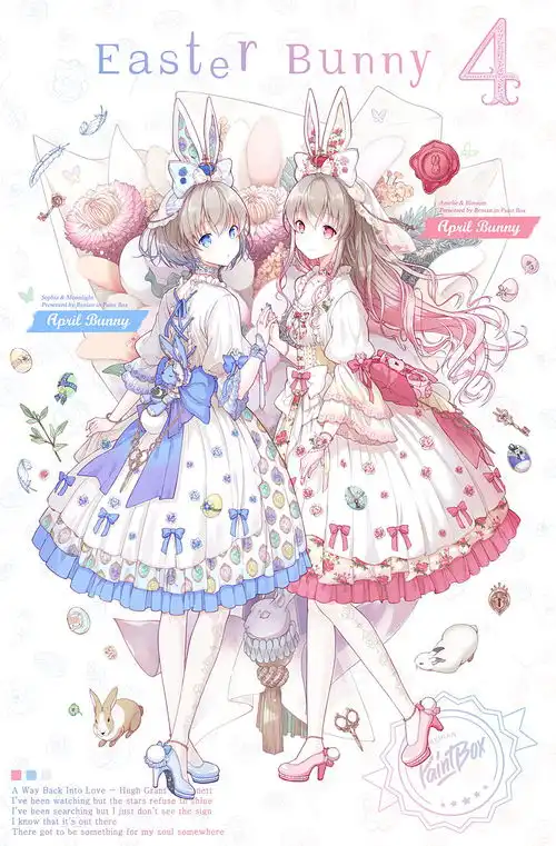 画师设计12月拟人化,1月是猫系少女,6月是呆萌独角兽