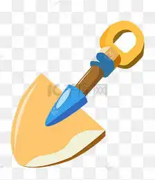 卡通2.5d黄色铲子插画素材图片免费下载千库网