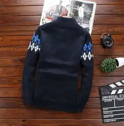 汤河之家休闲男士开衫毛衣宽松圆领青年外套时尚简约男装