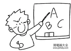 严厉老师简笔画