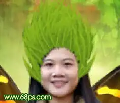 photoshop打造漂亮的绿se蝴蝶仙子7