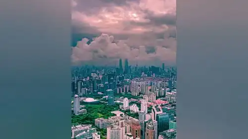 魔都进入梅雨季节,一会儿太阳一会儿雨,看风和云的互动治愈系风景一起享受大自然的美上海