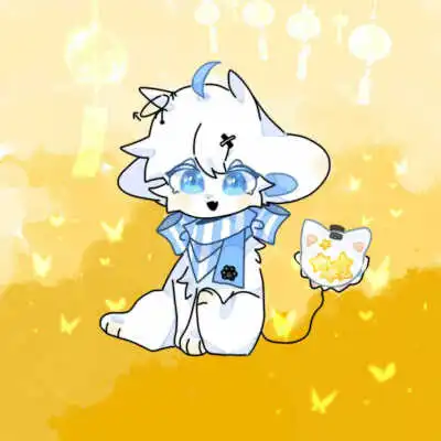 蓝色可爱系兽圈兽设头像半身全身