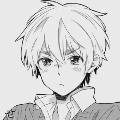 动漫白色头像男生系列图