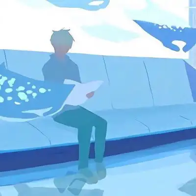 蓝色系清新个性头像呼吸