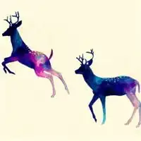 背景图是麋鹿的女生头像微信头像图片大全