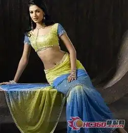 印度沙丽婚纱刺绣打造炫目异域风情