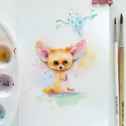 插画师genechkadjogan治愈系水彩画