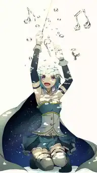 简约系壁纸暖白色背景的魔法少女