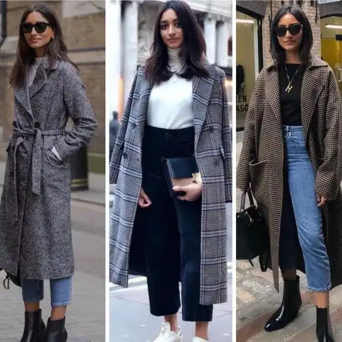 建议秋冬穿大衣别配打底裤,太土今年流行这样穿,端庄大气