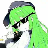 绿头发的一对头像