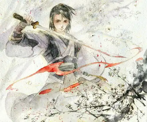 求一张古风男子持刀血战背影图,衣服最好平常点不要像游戏里的一样,求大神帮忙