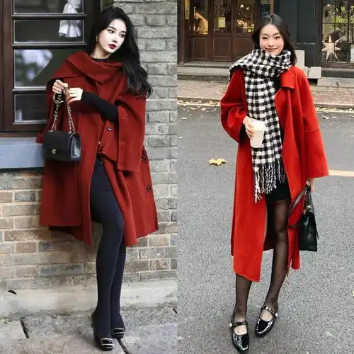 今年新年突然流行起红色穿搭,40女生穿自带高级感,太时髦
