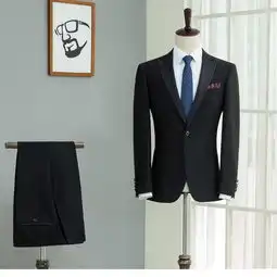 海澜剪标之家西服套装男式休闲西装商务职业正装新伴郎结婚礼服bft