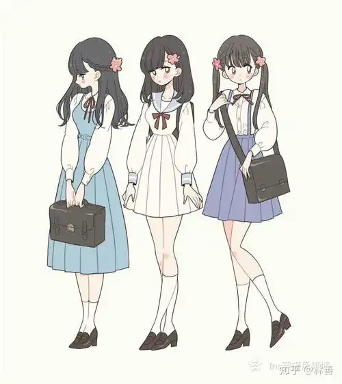 动漫女孩全身头像图片