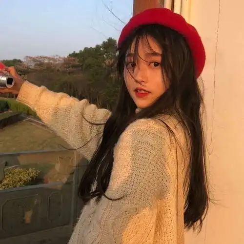 女头像ins高级质感绿色