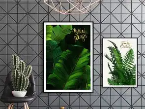北欧清新系列简约绿色装饰画清新大气植物