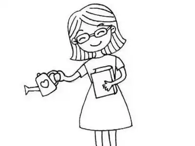 怎样画简单的女老师简笔画