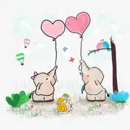 情人节千库原创插画风可爱动物小清新系列图片素材其他格式下载动漫人物大全