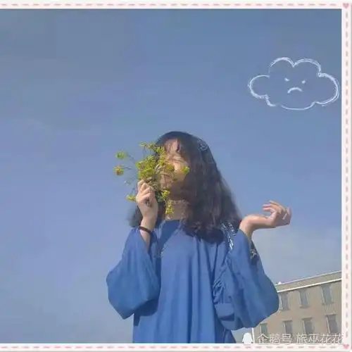 蓝色文艺头像蓝,是偏爱