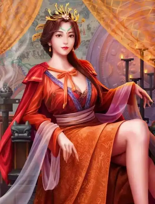 皇上,皇后,众嫔妃在此古风动漫人物手机壁纸