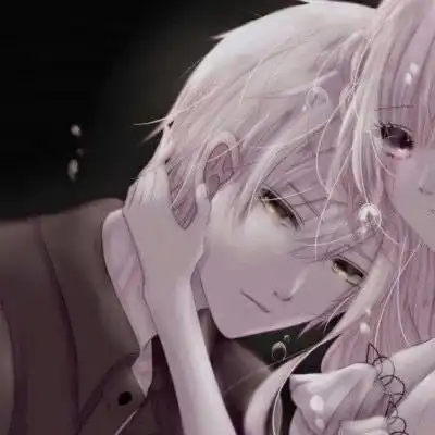 黑色系情侣头像二次元三