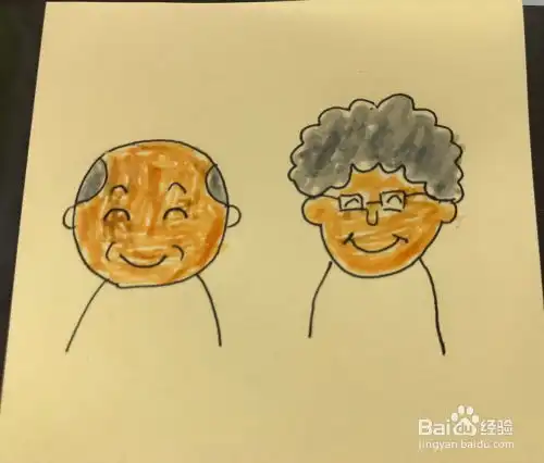 卡通情侣头像老奶老头动