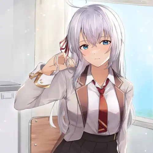 动漫女生头像银发少女