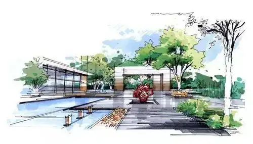 马克笔手绘景观手绘临摹宝典