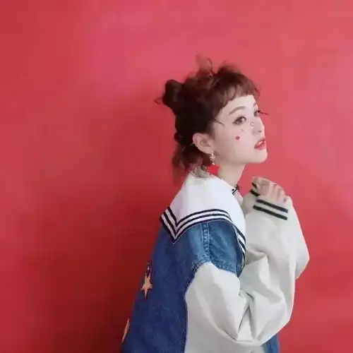 闺蜜头像红色系图片红色