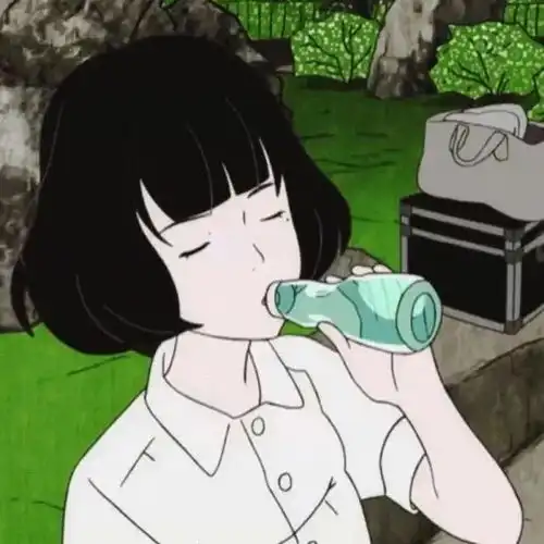 女生头像之前立了flag说要早睡再熬夜就是狗