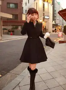 韩系呢子大衣长靴轻熟女冬季时髦服饰搭配