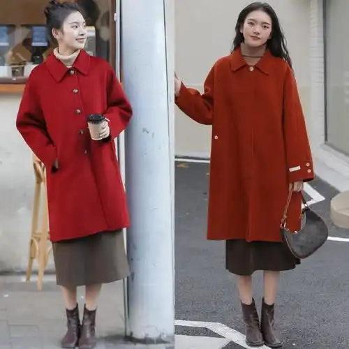 冬天一定要这样穿大衣半身裙,优雅洋气让40岁女性穿出高级感