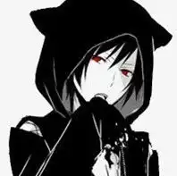 谁有那种白色背景,红眼睛,一点点萌的动漫男生头像