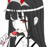 女头像漫画红色系黑白