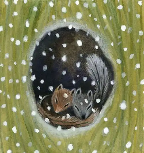 有意思吧冬日里的小温暖治愈系插画赏