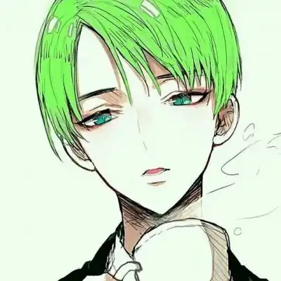 动漫绿色头发