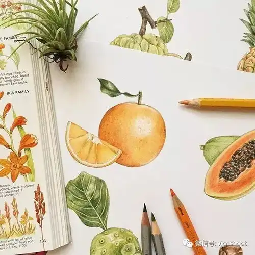 彩铅画花卉,每个细节都非常精致,手帐收藏