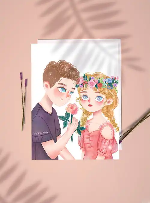 情侣头像婚纱系高清情人