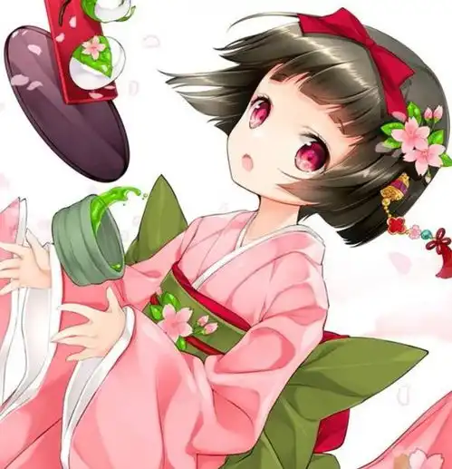 二次元和风美图气质极佳,光彩照人的和服美少女,真漂亮
