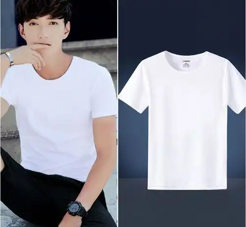 2018年秋季潮男白色t恤的简单搭配,展现清爽的一面