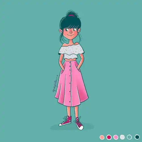 grazielaandrade卡通人物插画作品