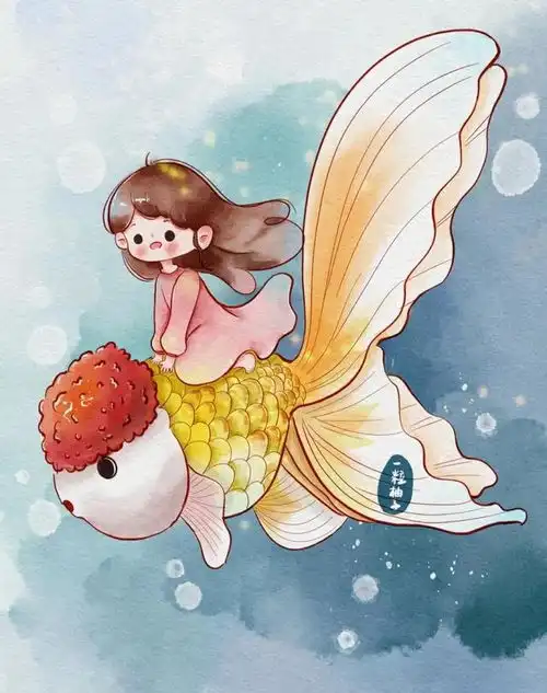 治愈系小插画一组温暖的花精灵小插画,温暖,治愈