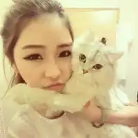 小女孩和猫咪的卡通头像微信头像图片大全