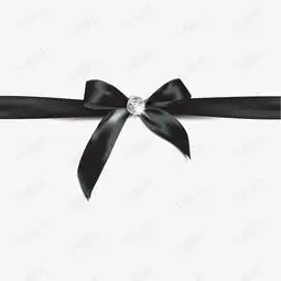 手绘黑色丝带蝴蝶结素材图片免费下载高清png千库网图片编号8911192