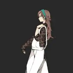 小黑裙卡通头像系列图片