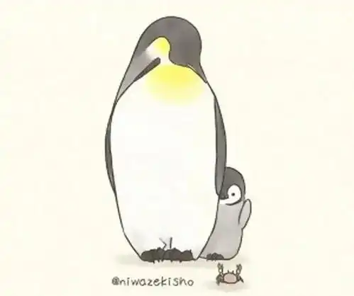 蠢萌的小企鹅漫画,可爱值满分,第一幅就让人爱了