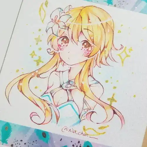 马克笔手绘眼睛超漂亮萌系动漫人物插画作品