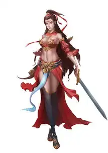 中国风战士侠客美女古风江湖